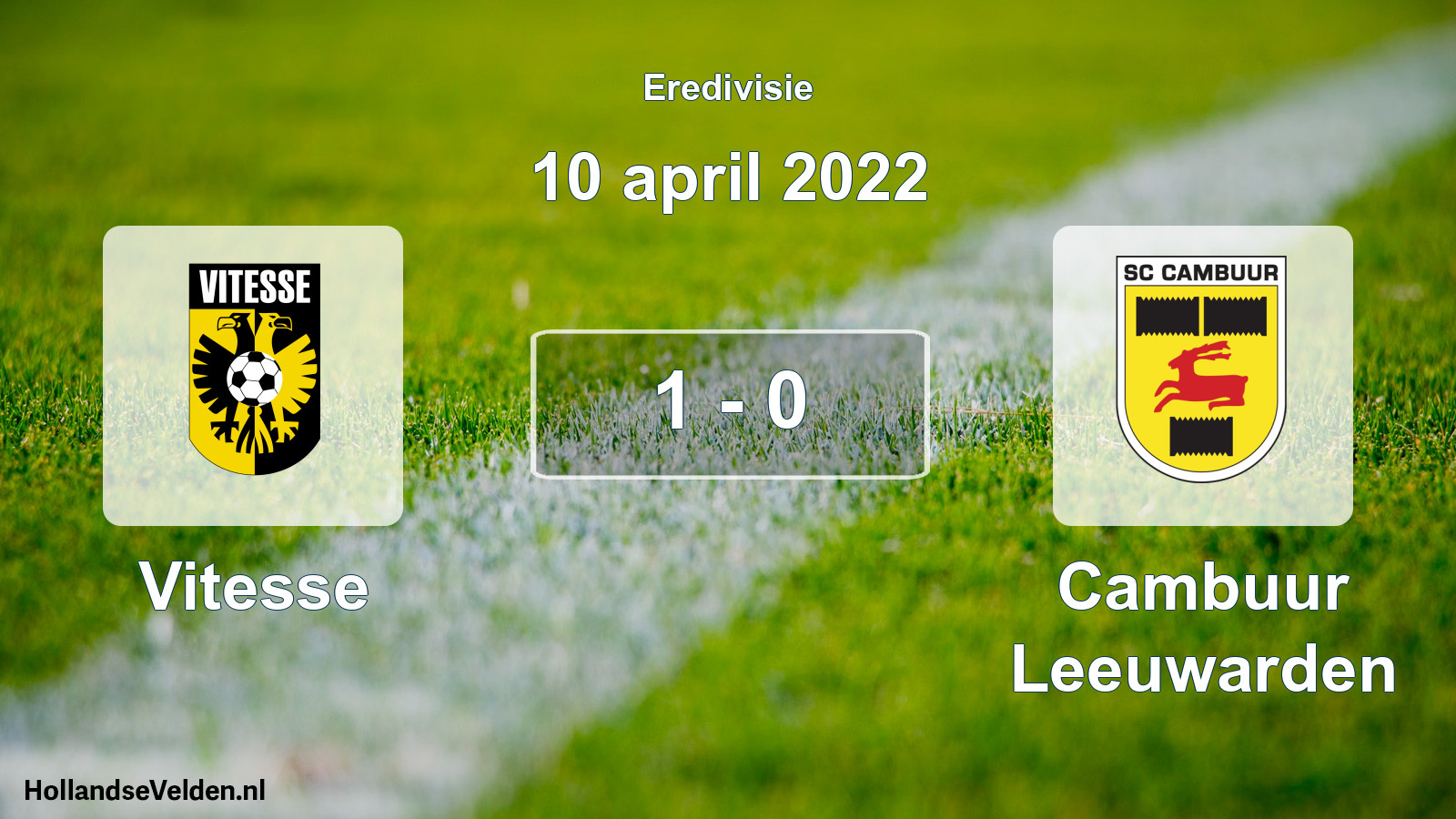 Total number of matches played: Vitesse - Cambuur Leeuwarden 1 - 0 (10 April 2022)
