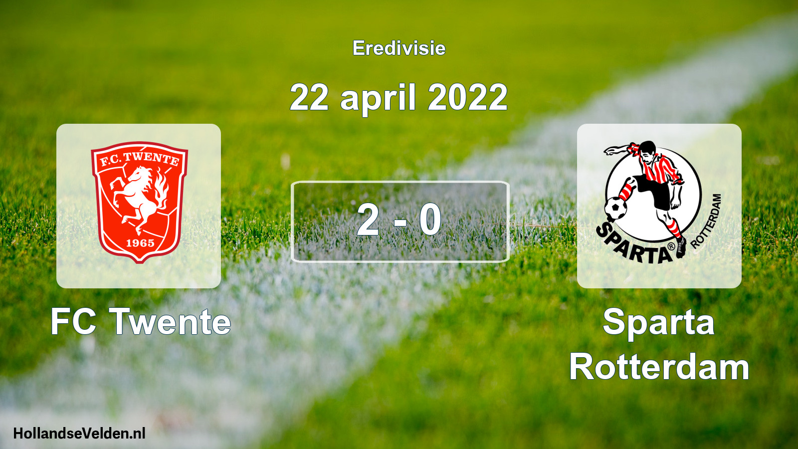 Total number of matches played: FC Twente - Sparta Rotterdam 2 - 0 (22 April 2022)