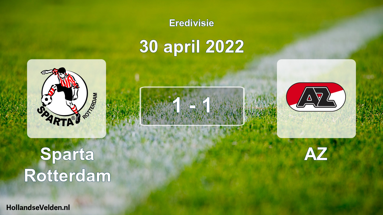 Total number of matches played: Sparta Rotterdam - AZ 1 - 1 (30 April 2022)