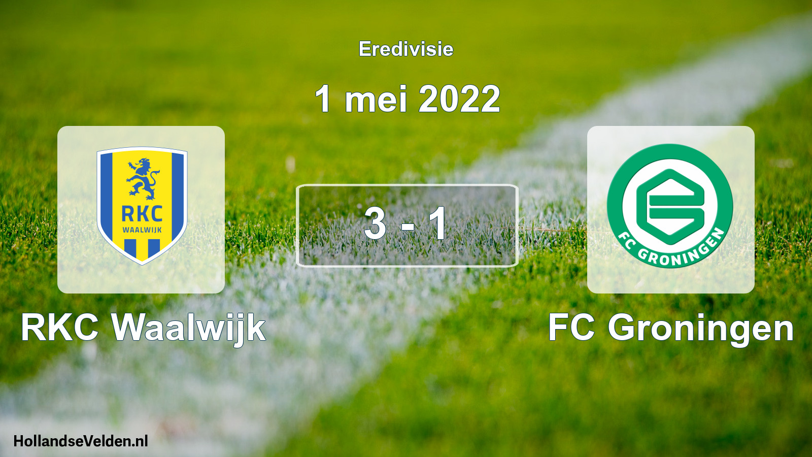 Total number of matches played: RKC Waalwijk - FC Groningen 3 - 1 (1 May 2022)