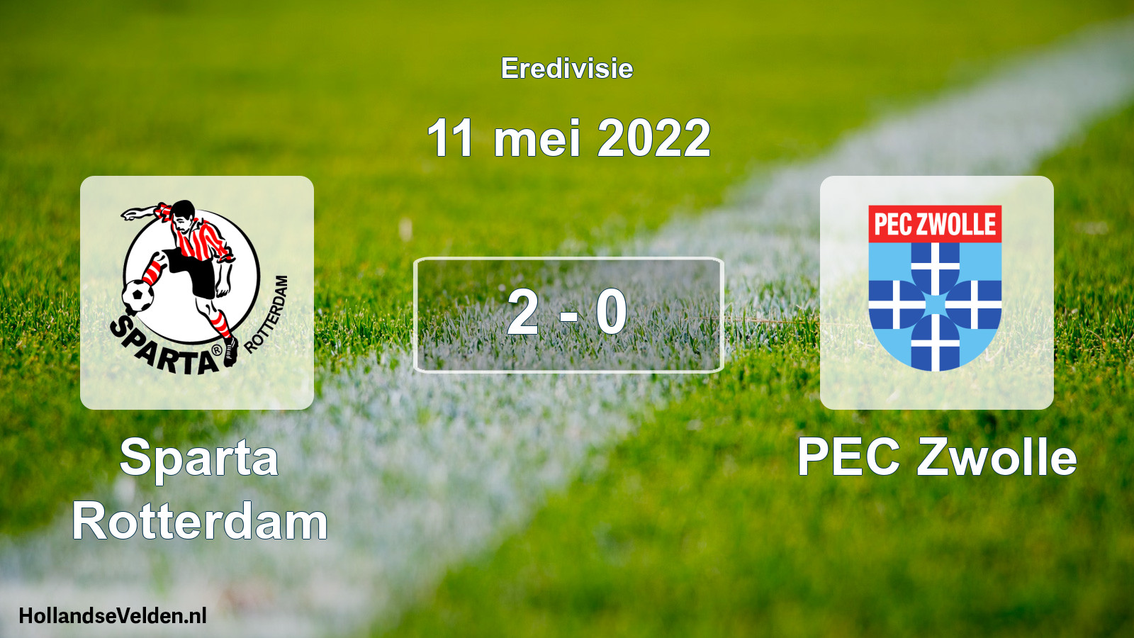 Total number of matches played: Sparta Rotterdam - PEC Zwolle 2 - 0 (11 May 2022)