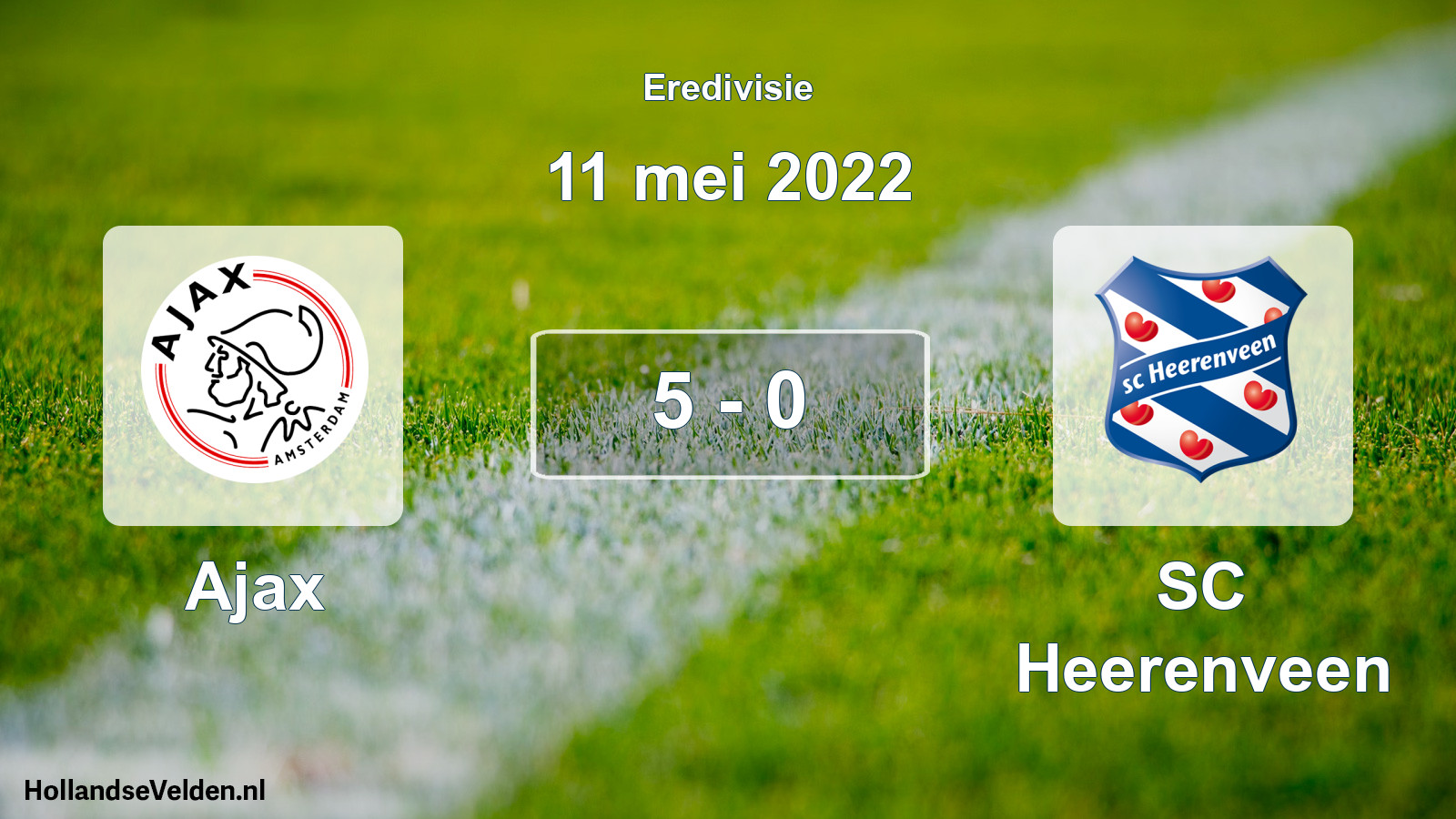 Total number of matches played: Ajax - SC Heerenveen 5 - 0 (11 May 2022)