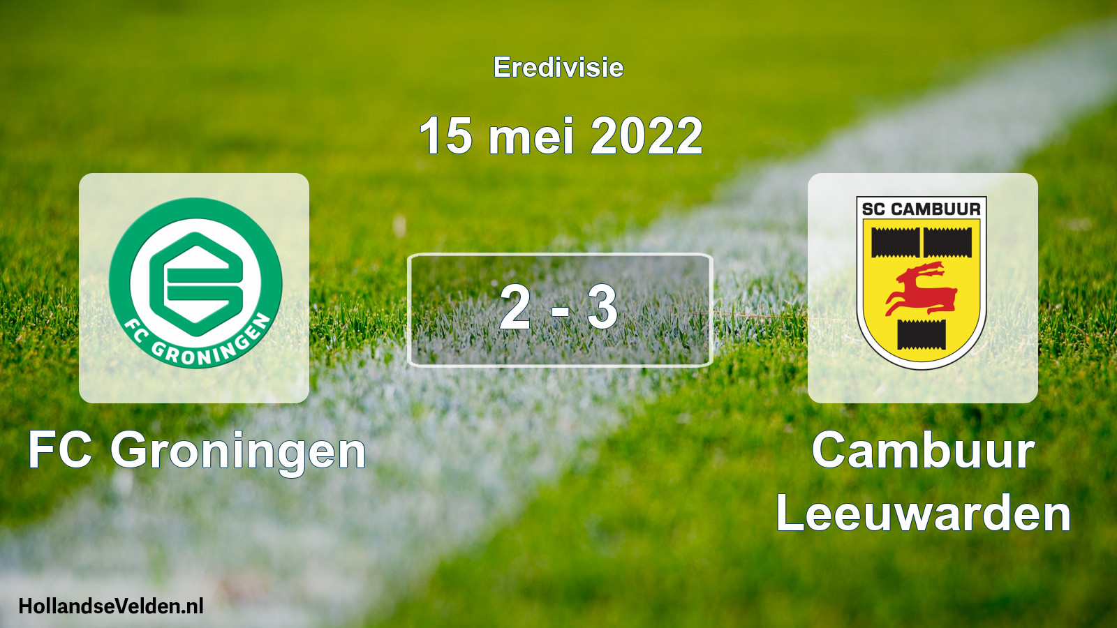 Total number of matches played: FC Groningen - Cambuur Leeuwarden 2 - 3 (15 May 2022)