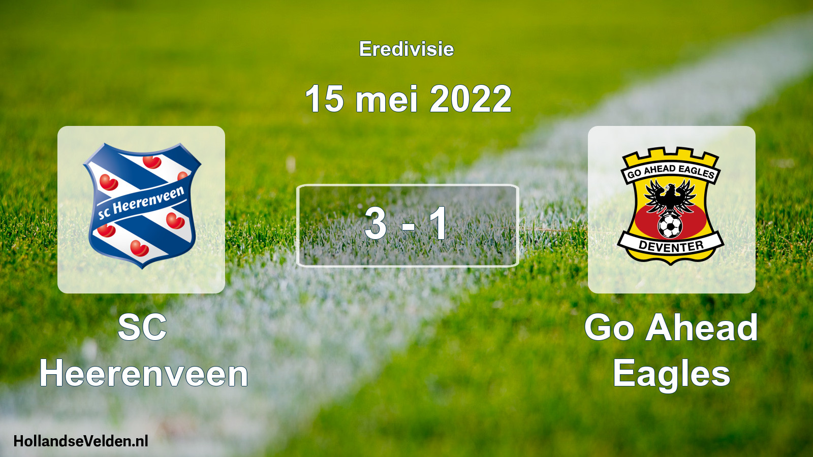 Total number of matches played: SC Heerenveen - Go Ahead Eagles 3 - 1 (15 May 2022)