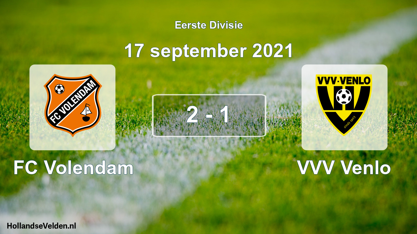 Total number of matches played: FC Volendam - VVV Venlo 2 - 1 (17 September 2021)