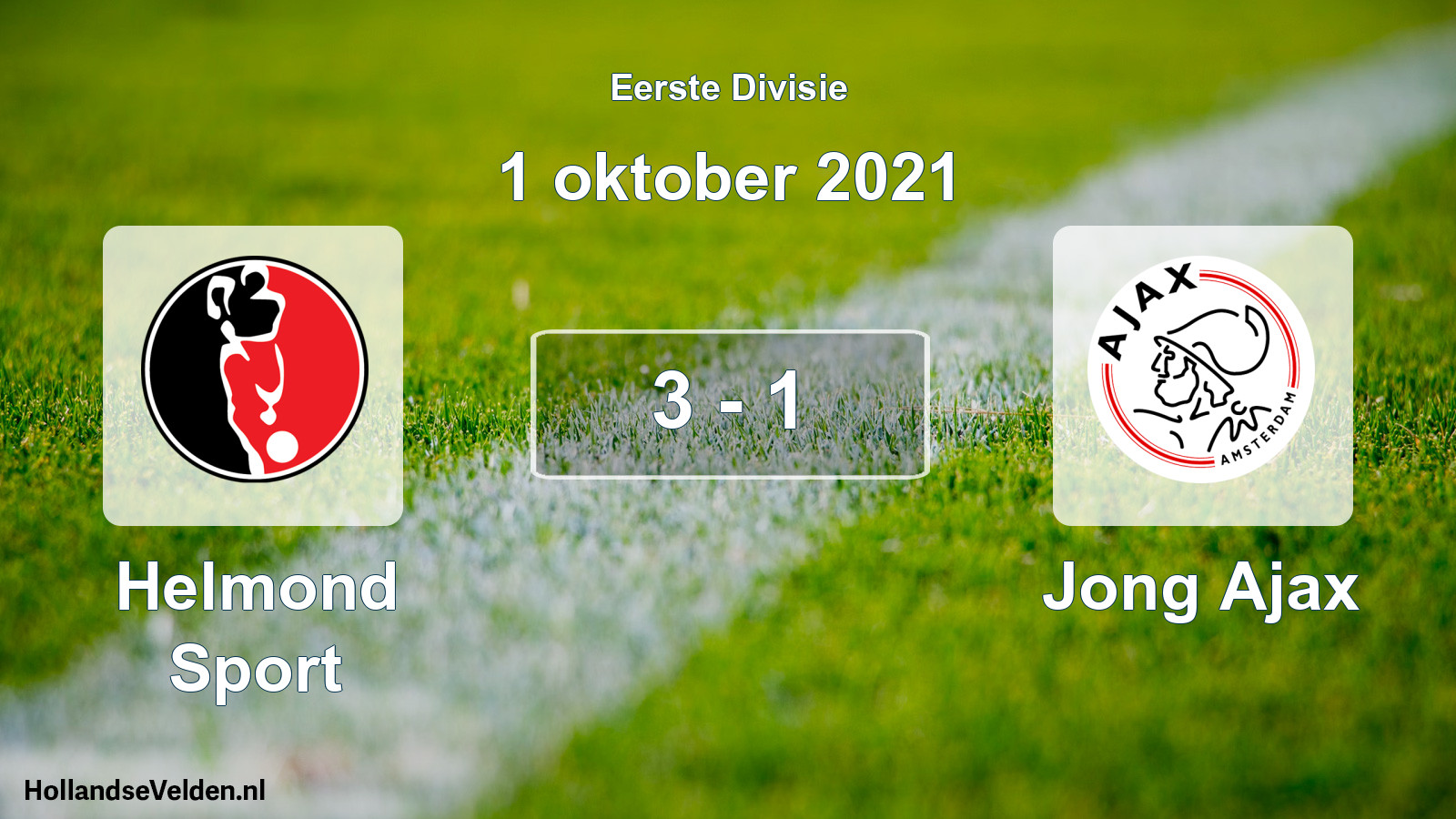 Total number of matches played: Helmond Sport - Jong Ajax 3 - 1 (1 October 2021)