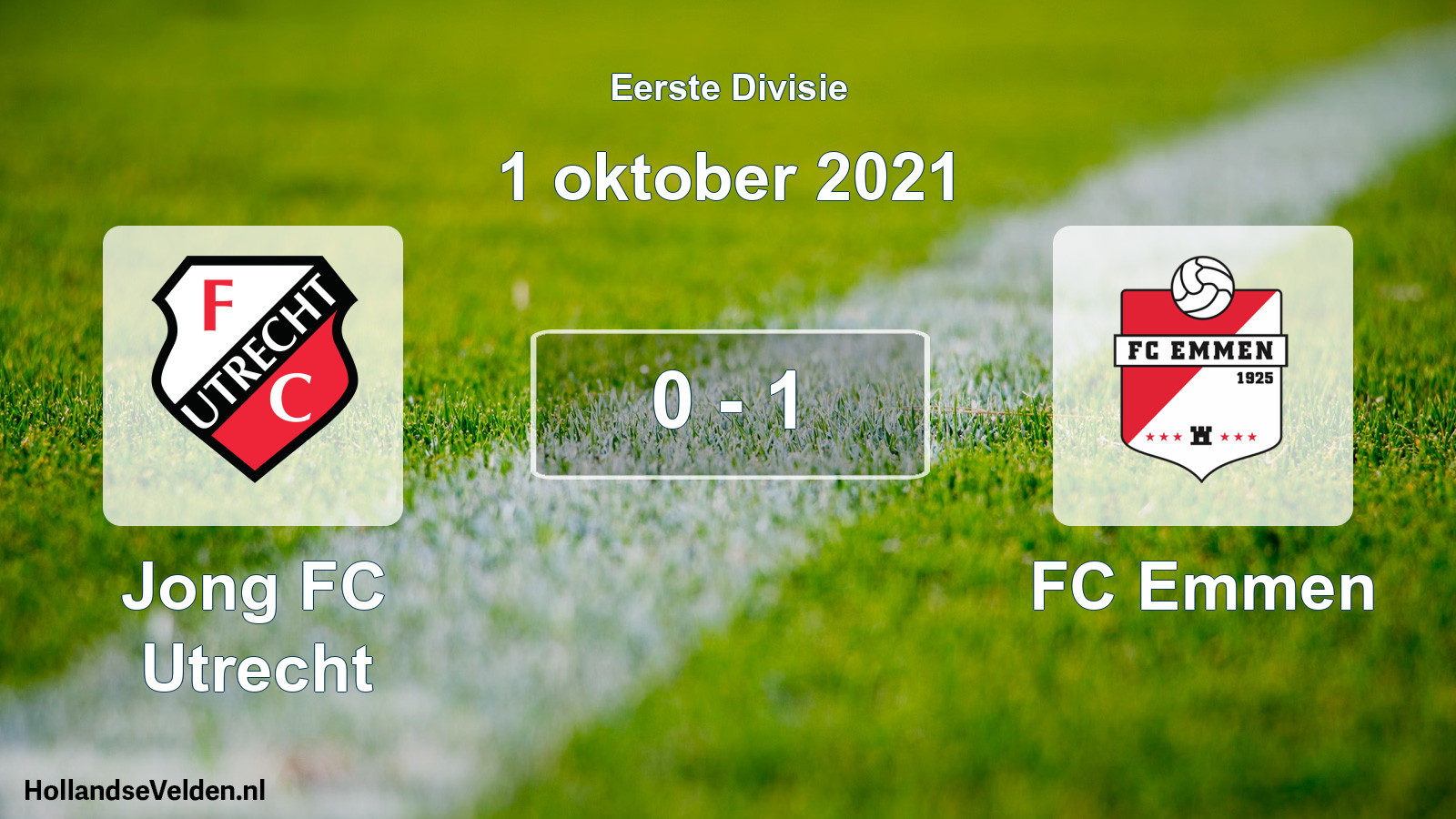 Total number of matches played: Jong FC Utrecht - FC Emmen 0 - 1 (1 October 2021)