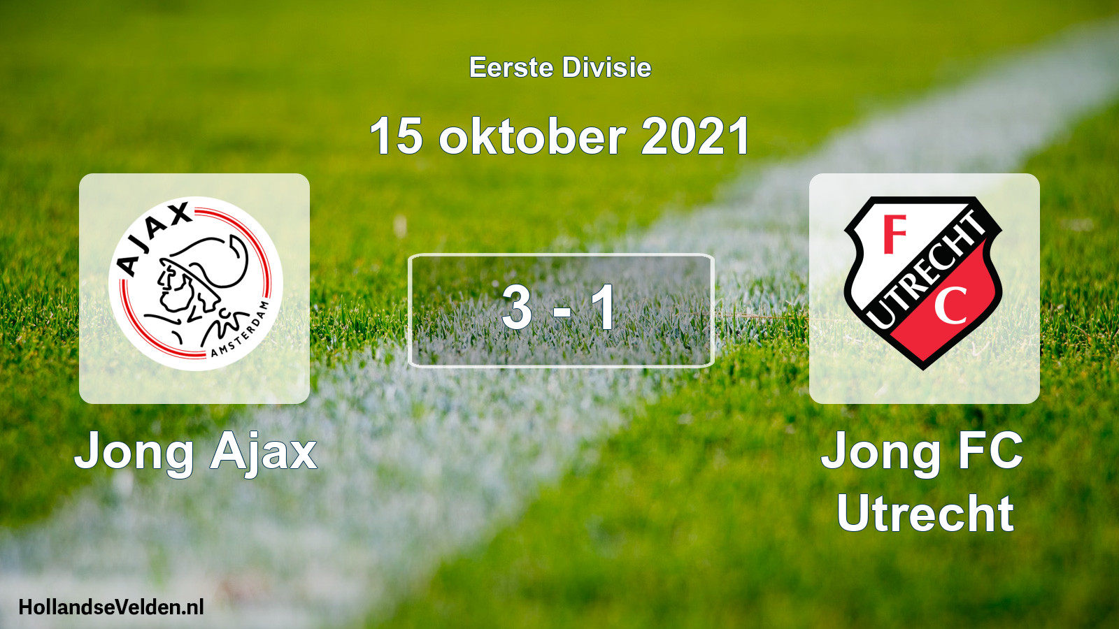 Total number of matches played: Jong Ajax - Jong FC Utrecht 3 - 1 (15 October 2021)