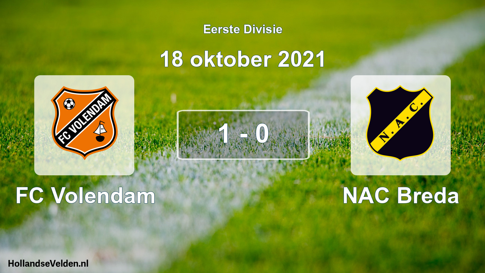 Total number of matches played: FC Volendam - NAC Breda 1 - 0 (18 October 2021)