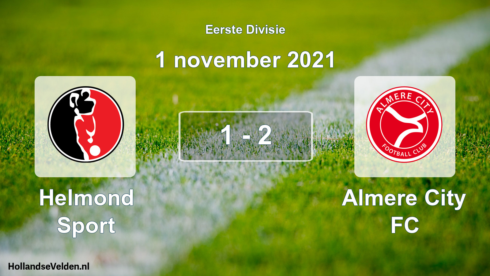 Total number of matches played: Helmond Sport - Almere City FC 1 - 2 (1 November 2021)