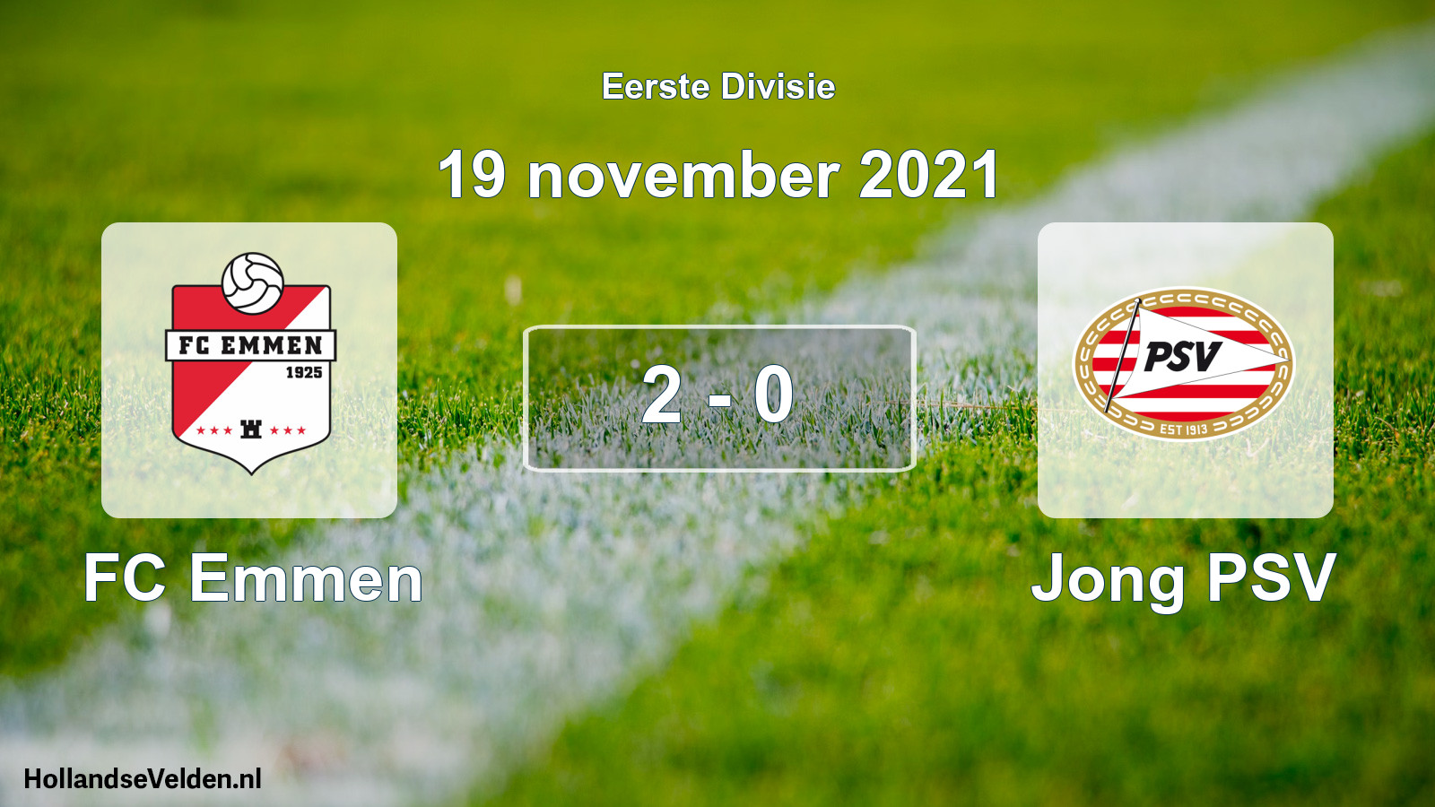 Total number of matches played: FC Emmen - Jong PSV 2 - 0 (19 November 2021)