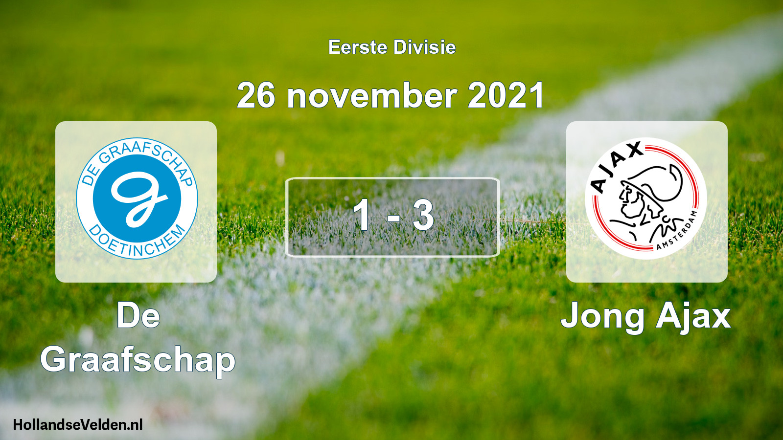 Total number of matches played: De Graafschap - Jong Ajax 1 - 3 (26 November 2021)