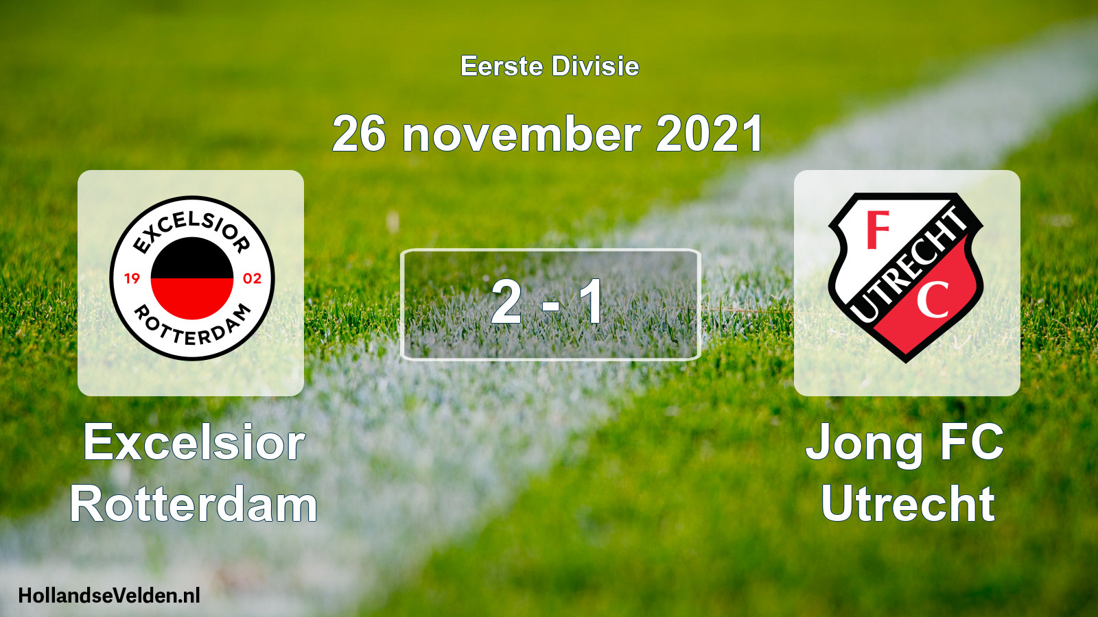 Total number of matches played: Excelsior Rotterdam - Jong FC Utrecht 2 - 1 (26 November 2021)