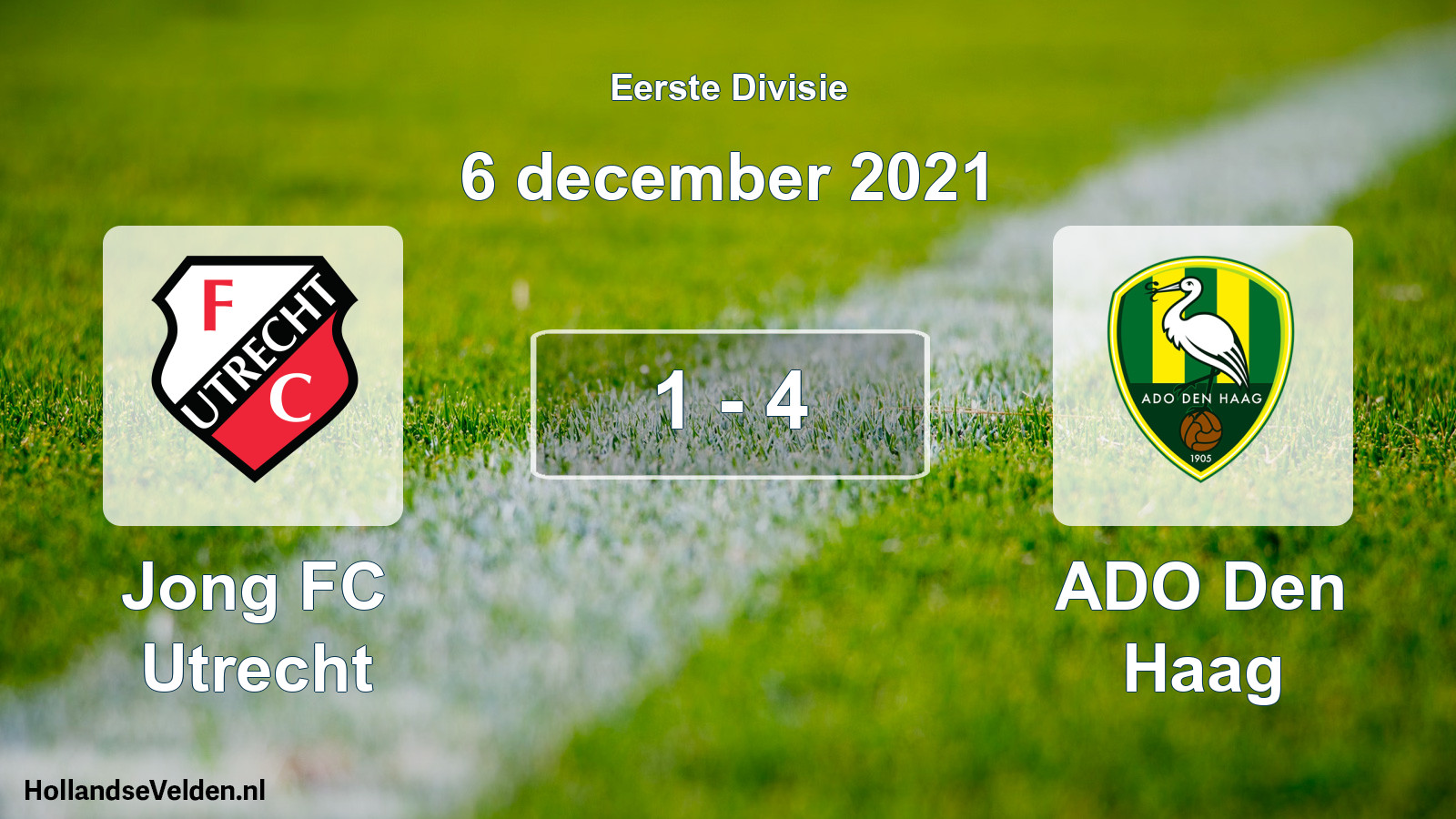 Total number of matches played: Jong FC Utrecht - ADO Den Haag 1 - 4 (6 December 2021)