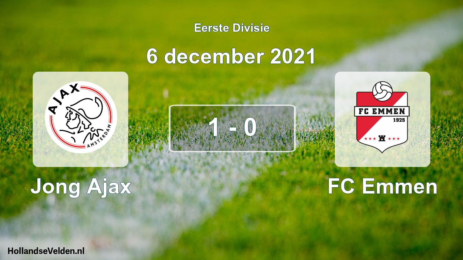 Total number of matches played: Jong Ajax - FC Emmen 1 - 0 (6 December 2021)