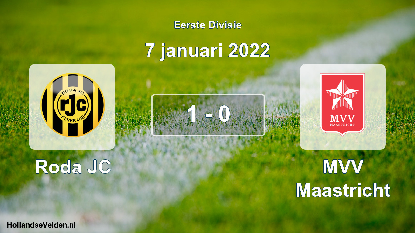 Total number of matches played: Roda JC - MVV Maastricht 1 - 0 (7 January 2022)