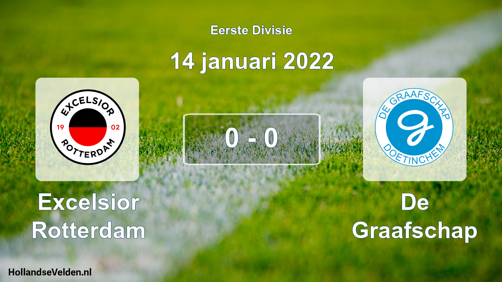 Total number of matches played: Excelsior Rotterdam - De Graafschap 0 - 0 (14 January 2022)