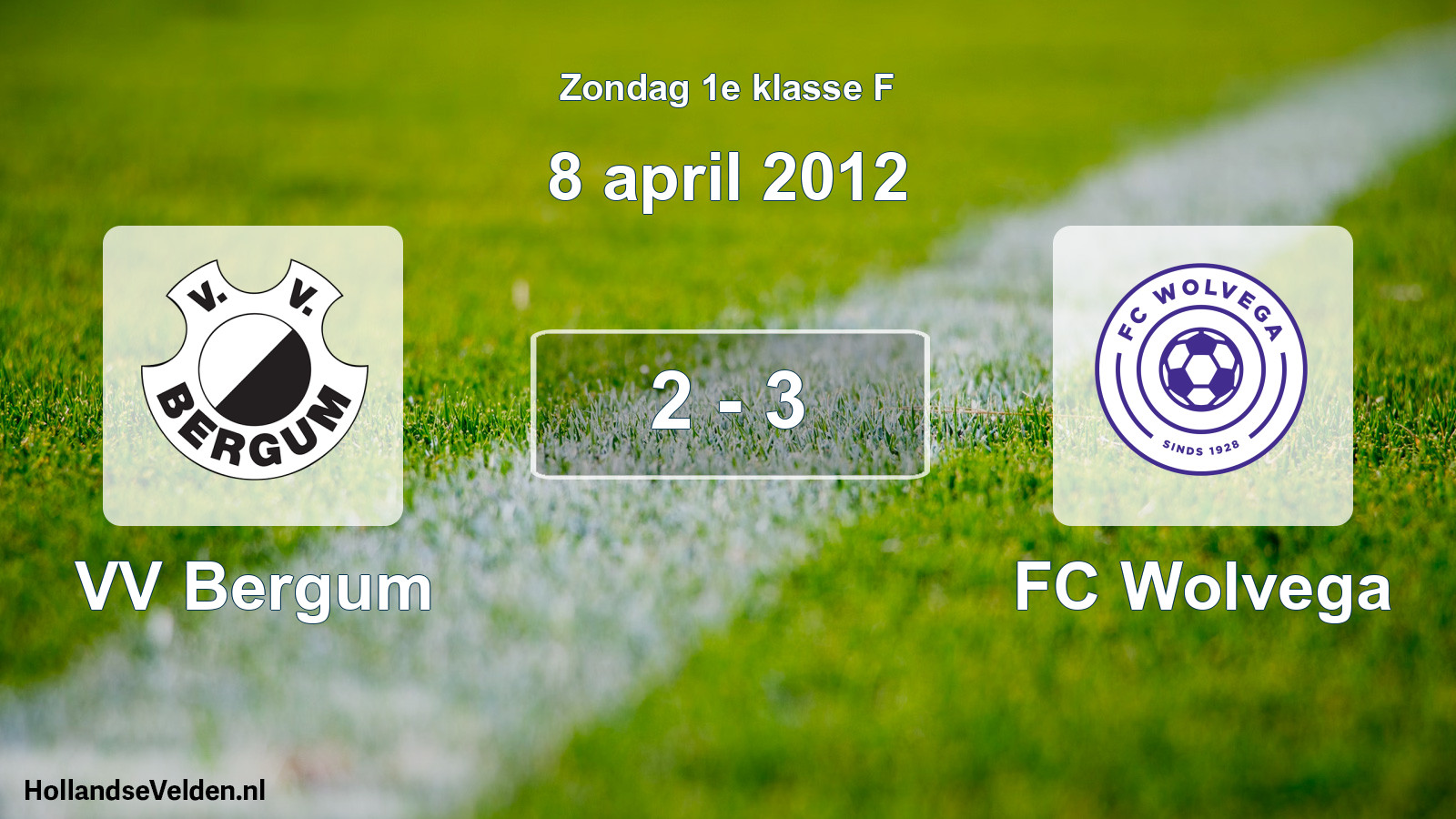 Total number of matches played: VV Bergum - FC Wolvega 2 - 3 (8 April 2012)