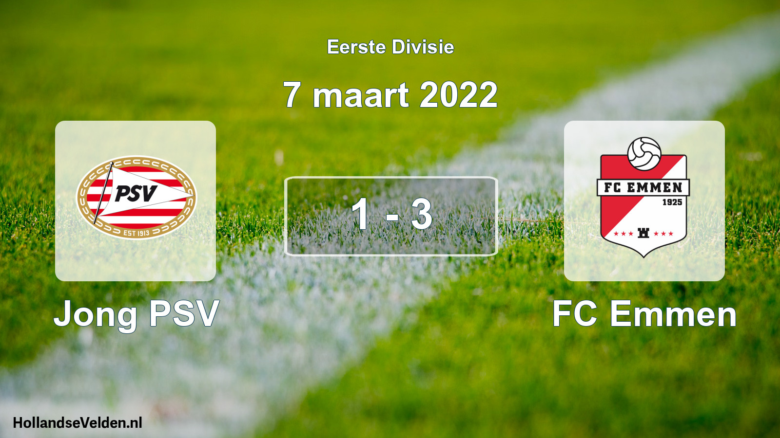Total number of matches played: Jong PSV - FC Emmen 1 - 3 (7 March 2022)