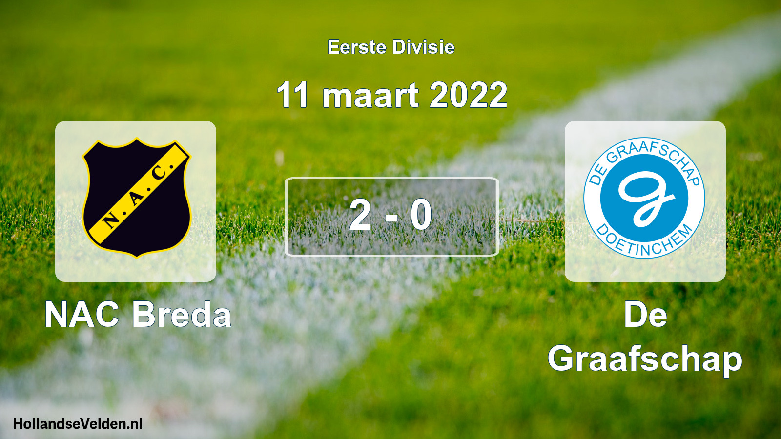 Total number of matches played: NAC Breda - De Graafschap 2 - 0 (11 March 2022)