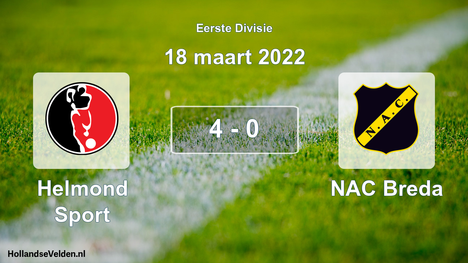 Total number of matches played: Helmond Sport - NAC Breda 4 - 0 (18 March 2022)