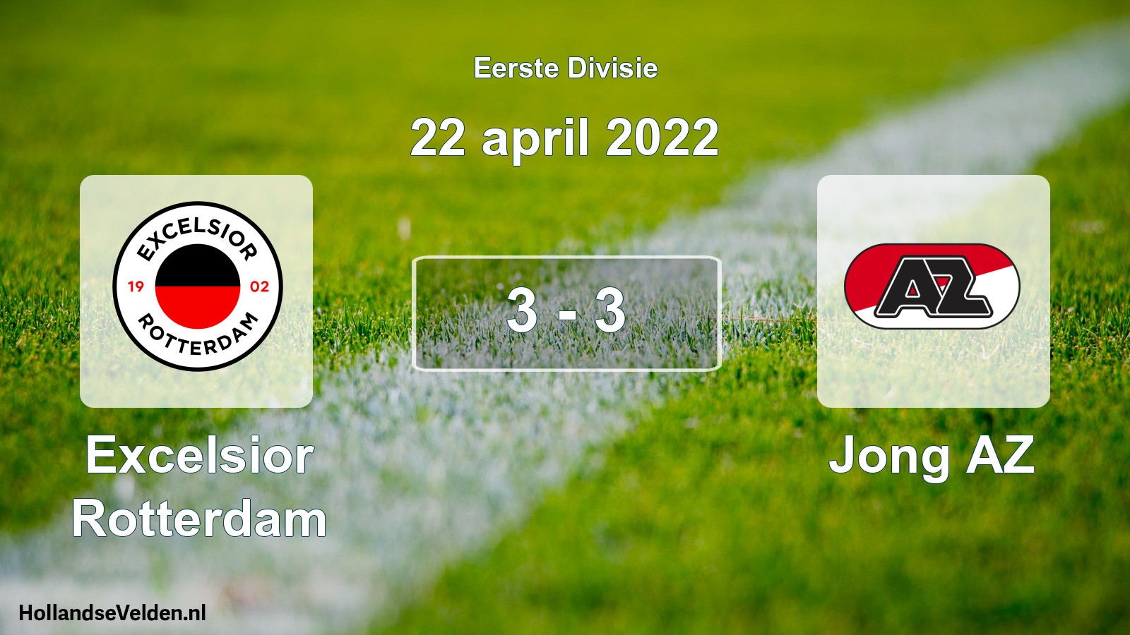 Total number of matches played: Excelsior Rotterdam - Jong AZ 3 - 3 (22 April 2022)
