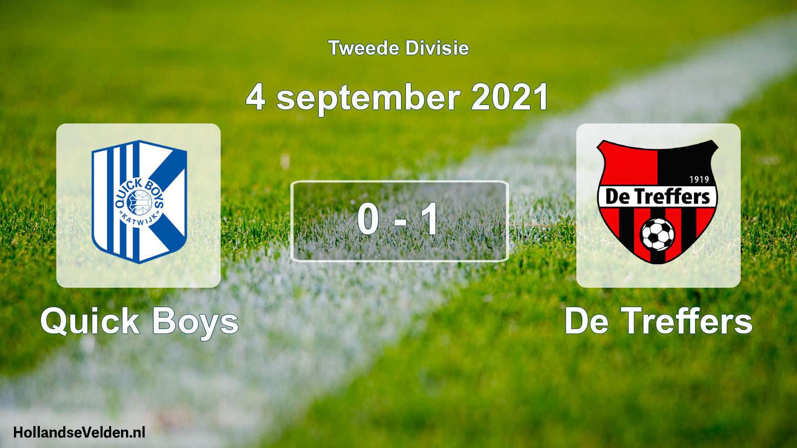 Total number of matches played: Quick Boys - De Treffers 0 - 1 (4 September 2021)