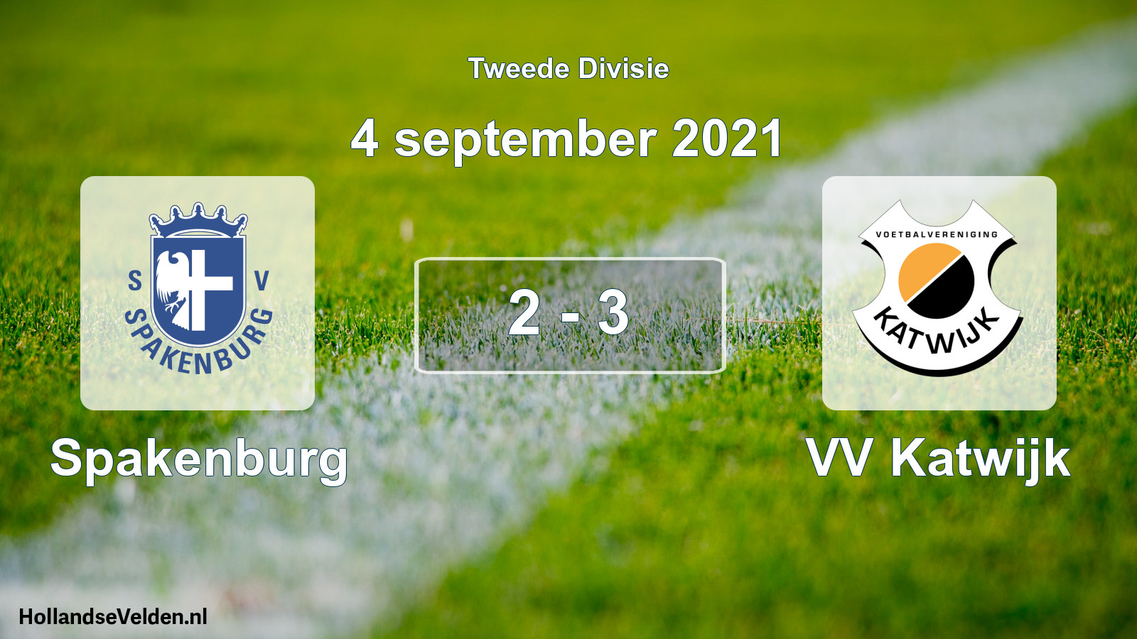Total number of matches played: Spakenburg - VV Katwijk 2 - 3 (4 September 2021)