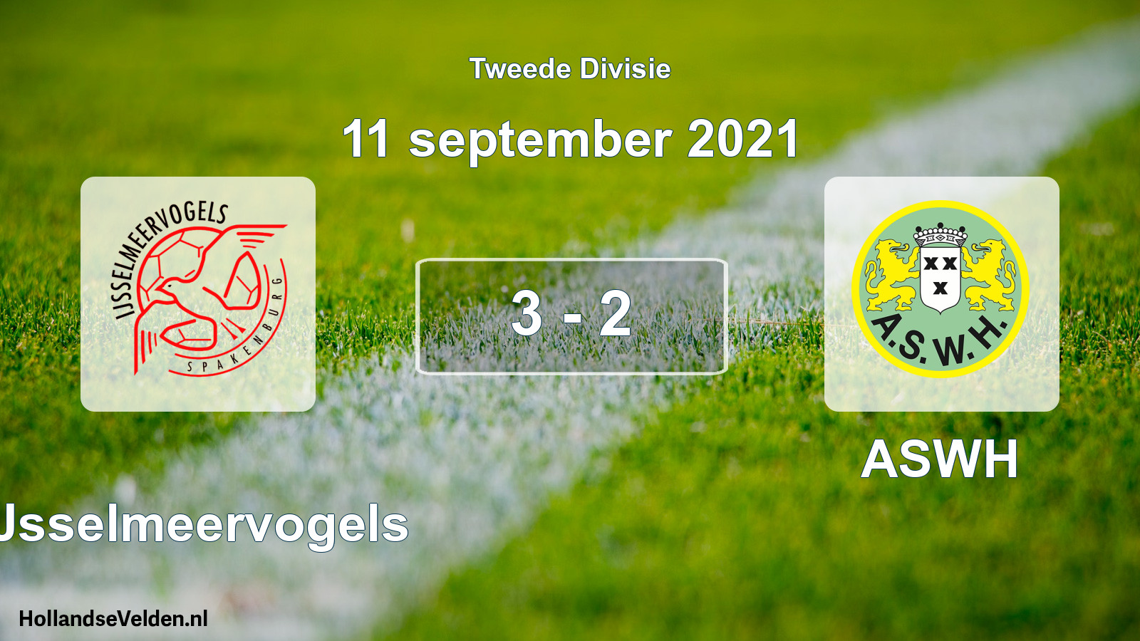 Total number of matches played: IJsselmeervogels - ASWH 3 - 2 (11 September 2021)