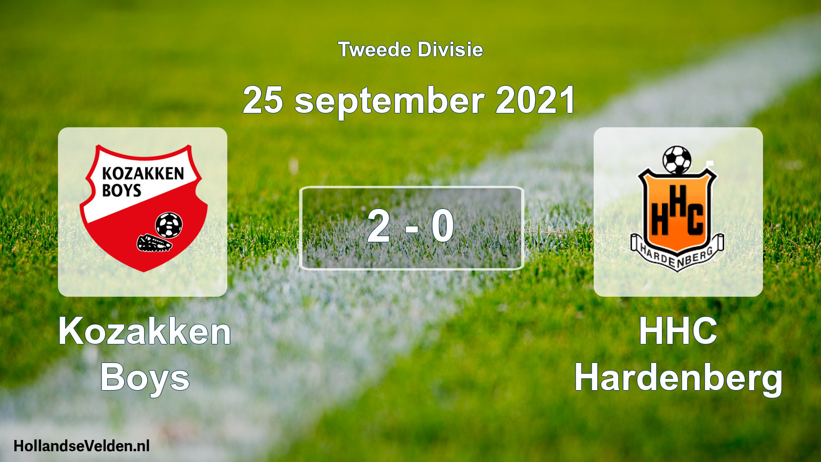 Total number of matches played: Kozakken Boys - HHC Hardenberg 2 - 0 (25 September 2021)