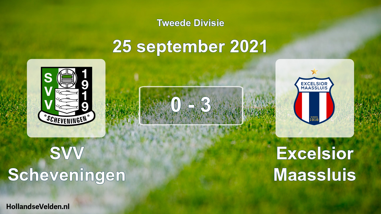 Total number of matches played: SVV Scheveningen - Excelsior Maassluis 0 - 3 (25 September 2021)