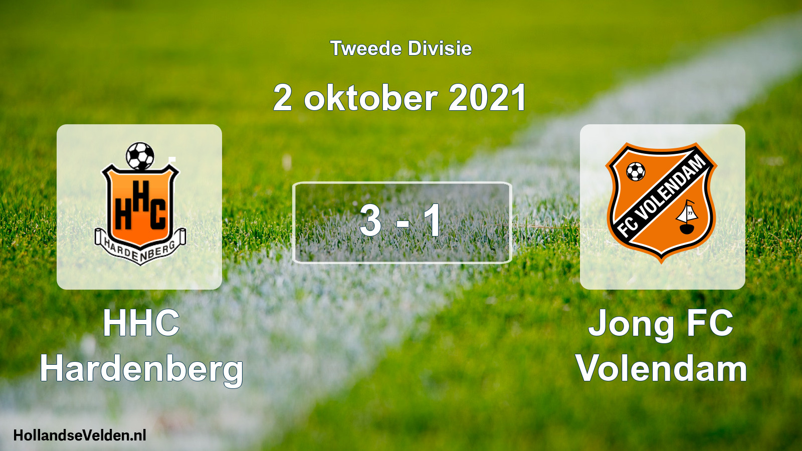 Total number of matches played: HHC Hardenberg - Jong FC Volendam 3 - 1 (2 October 2021)