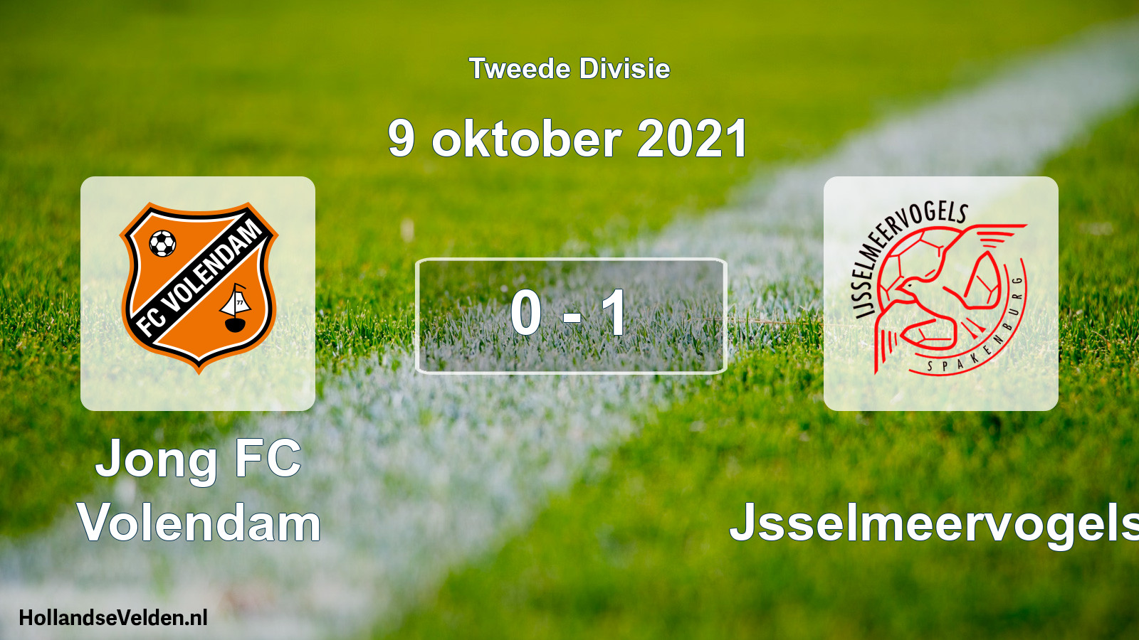 Total number of matches played: Jong FC Volendam - IJsselmeervogels 0 - 1 (9 October 2021)