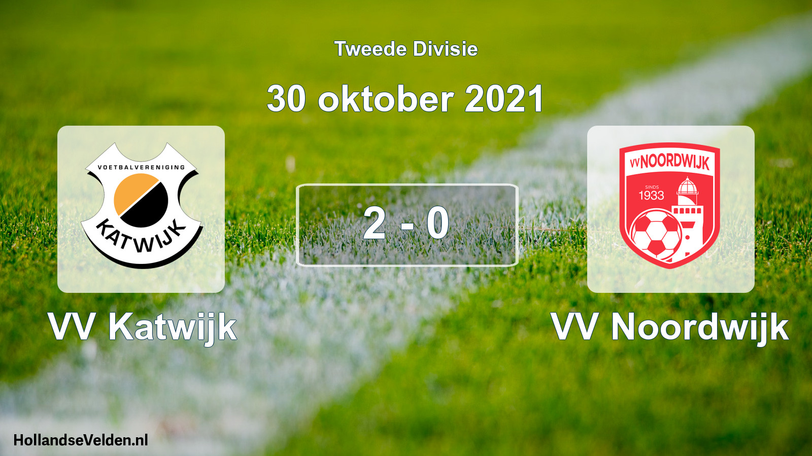 Total number of matches played: VV Katwijk - VV Noordwijk 2 - 0 (30 October 2021)