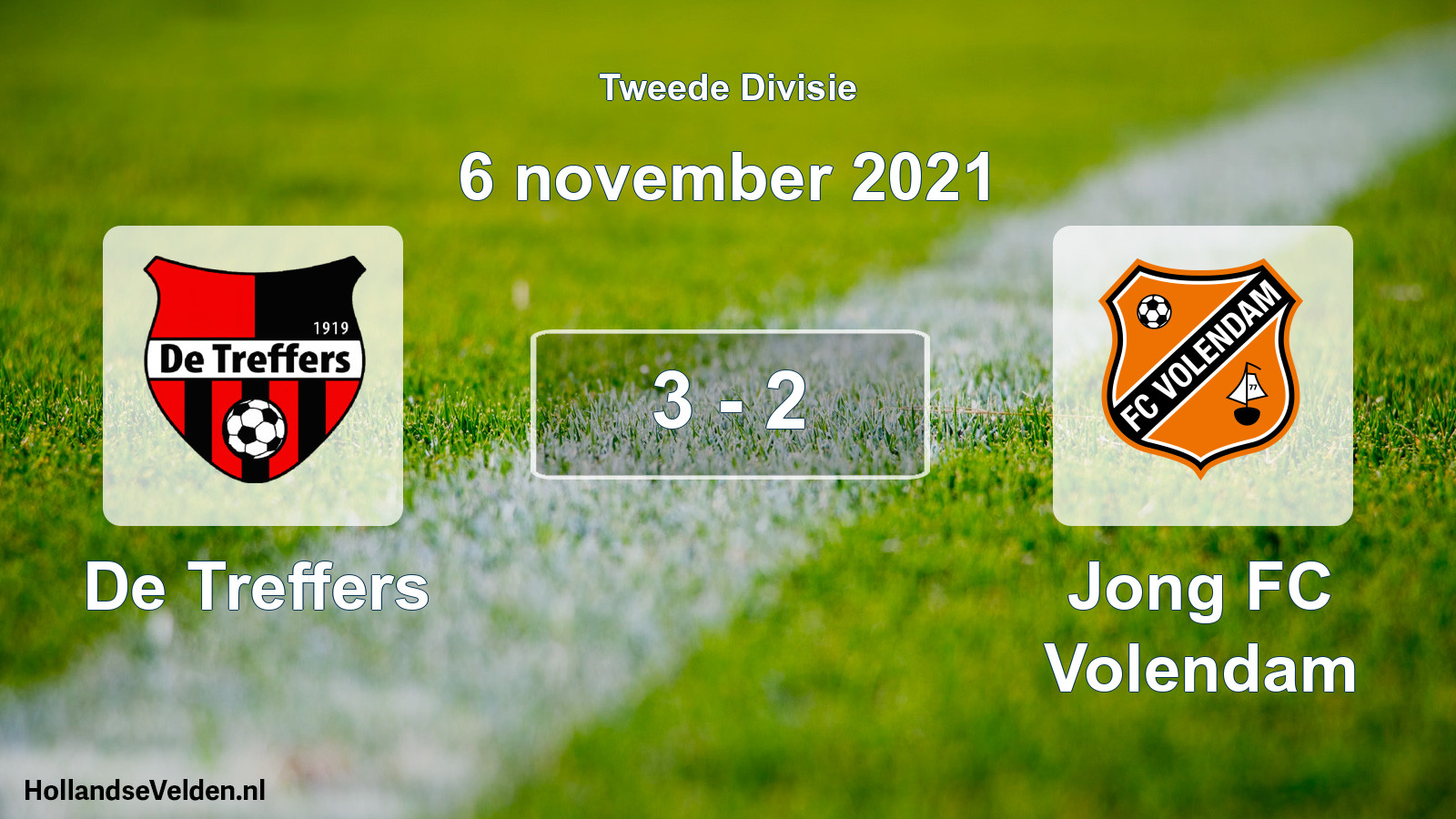Total number of matches played: De Treffers - Jong FC Volendam 3 - 2 (6 November 2021)