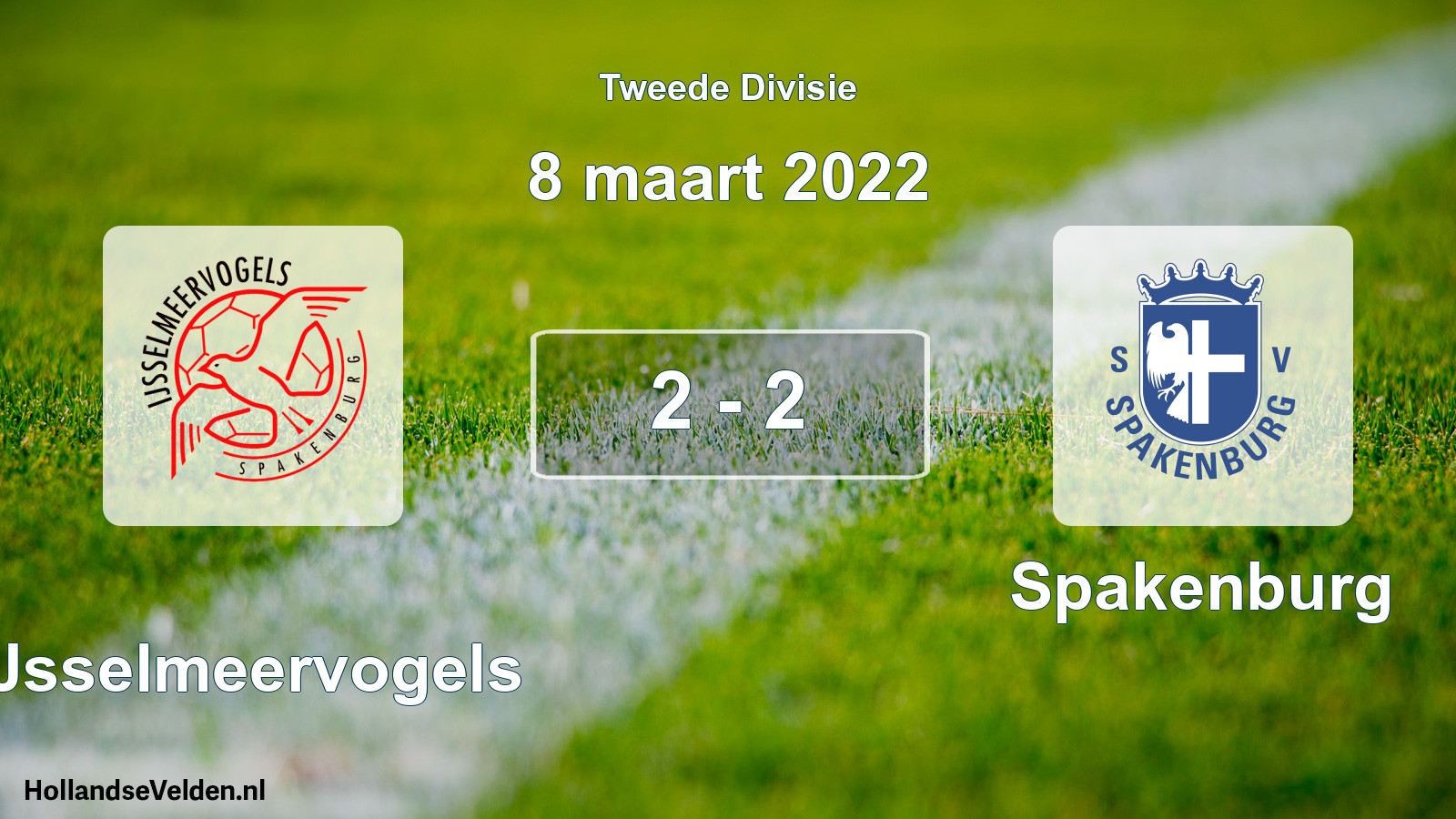 Total number of matches played: IJsselmeervogels - Spakenburg 2 - 2 (8 March 2022)