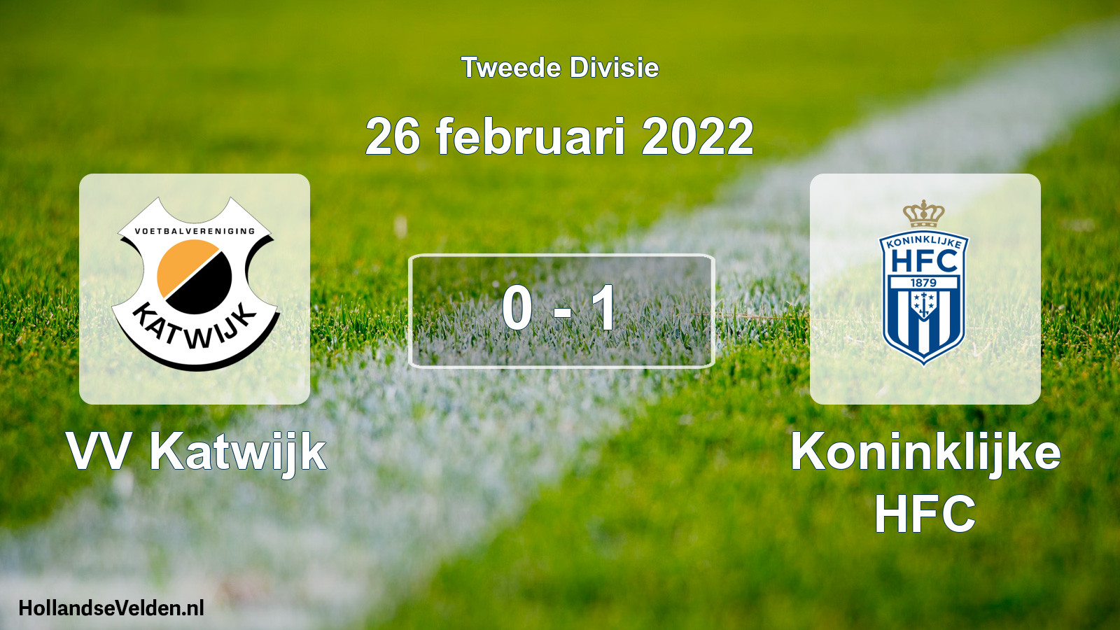 Total number of matches played: VV Katwijk - Koninklijke HFC 0 - 1 (26 February 2022)