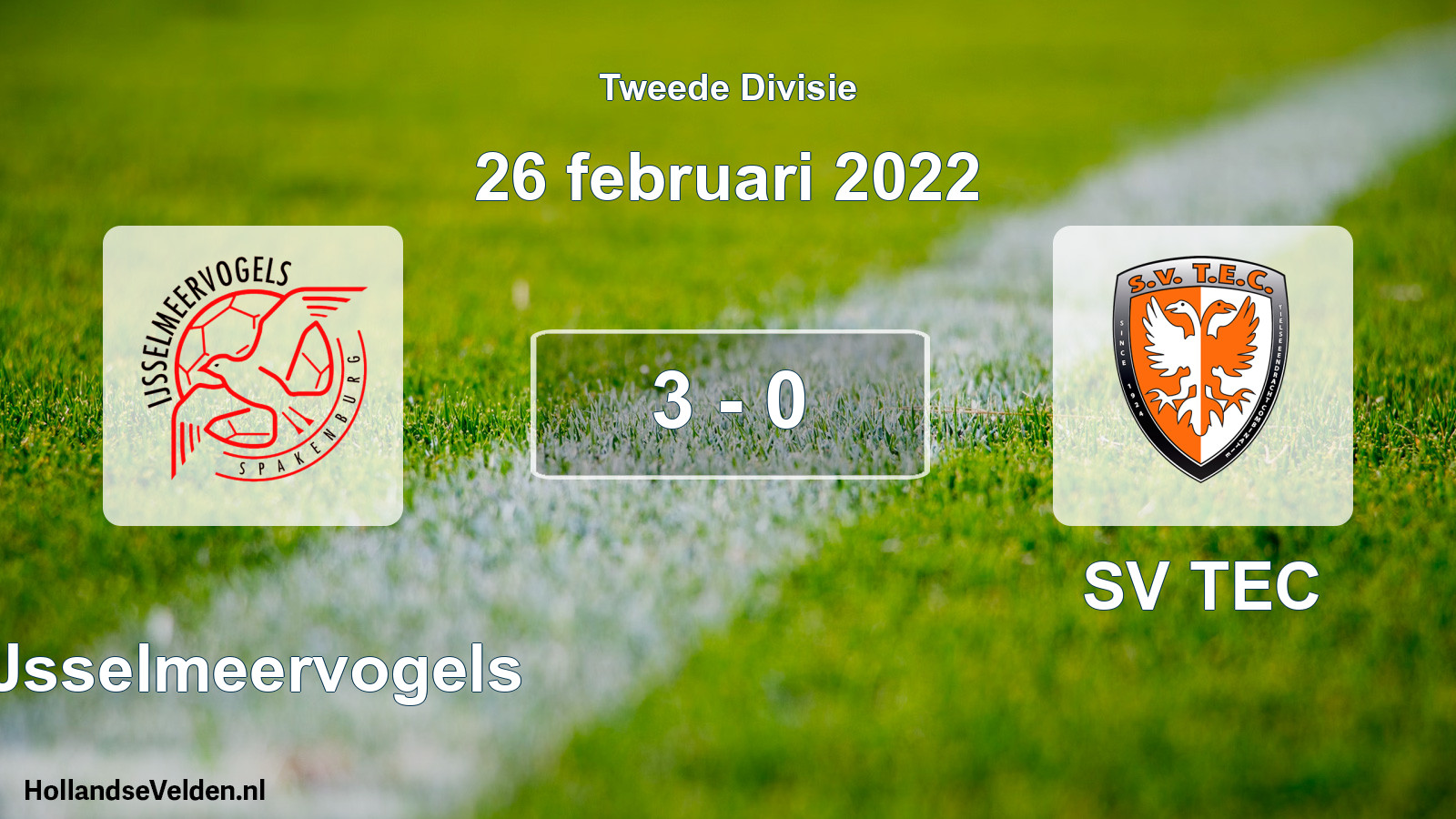 Total number of matches played: IJsselmeervogels - SV TEC 3 - 0 (26 February 2022)