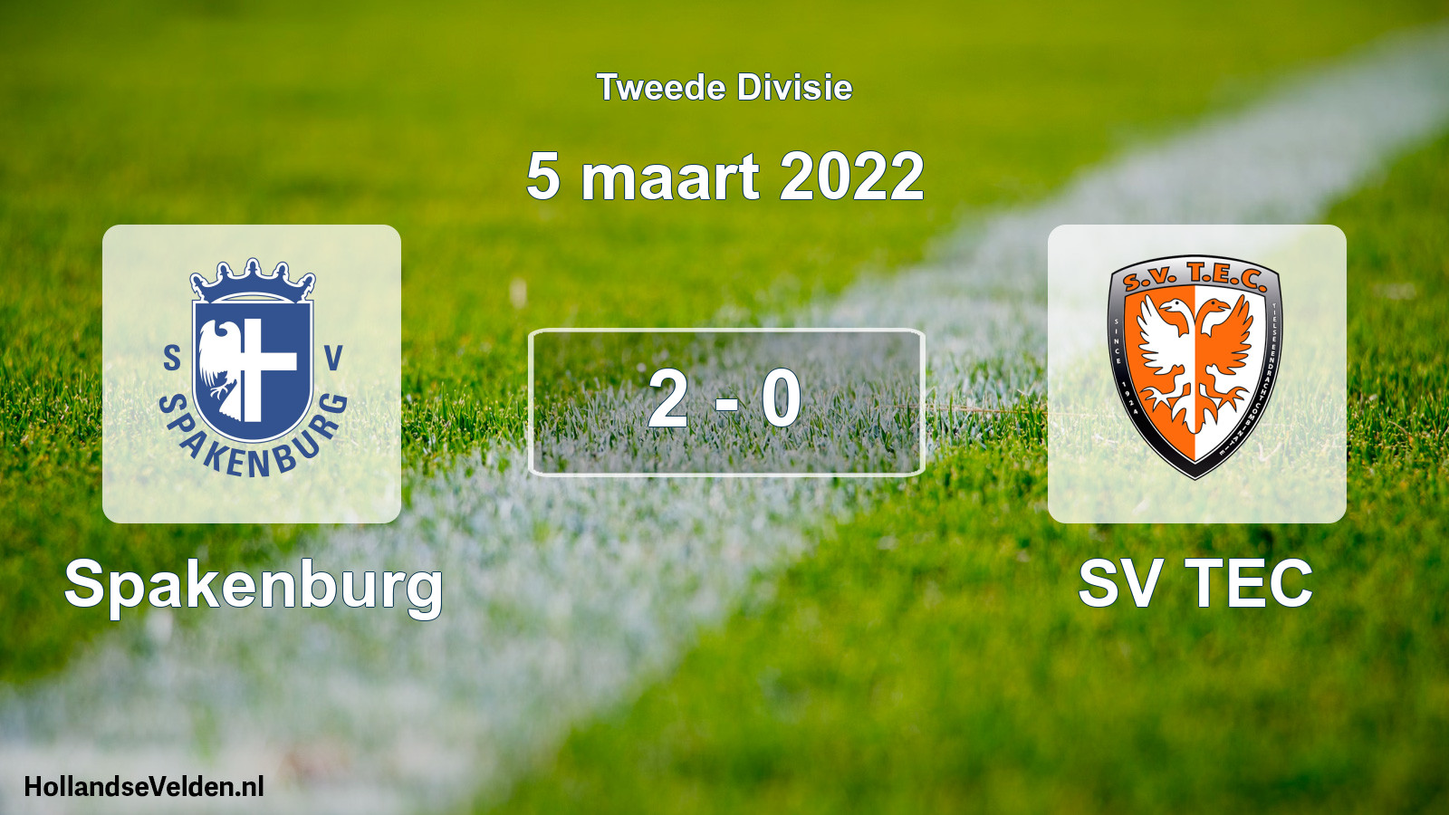 Total number of matches played: Spakenburg - SV TEC 2 - 0 (5 March 2022)