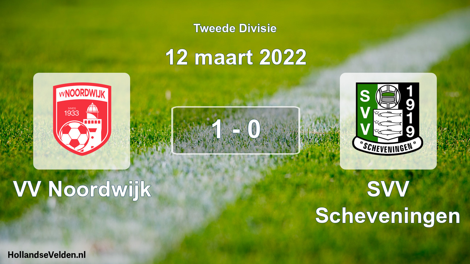 Total number of matches played: VV Noordwijk - SVV Scheveningen 1 - 0 (12 March 2022)