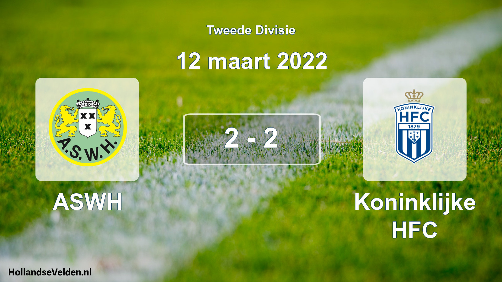 Total number of matches played: ASWH - Koninklijke HFC 2 - 2 (12 March 2022)