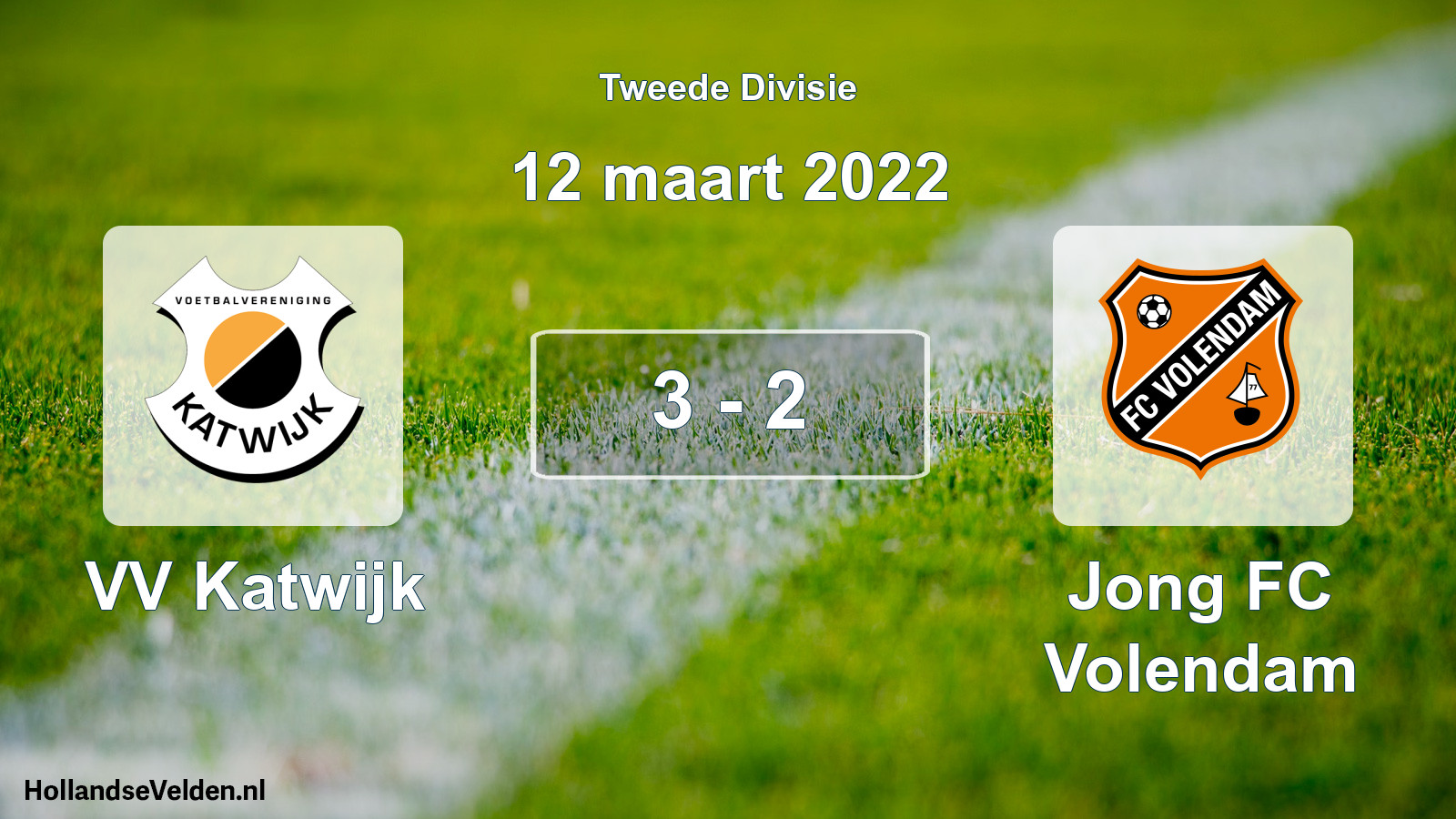 Total number of matches played: VV Katwijk - Jong FC Volendam 3 - 2 (12 March 2022)