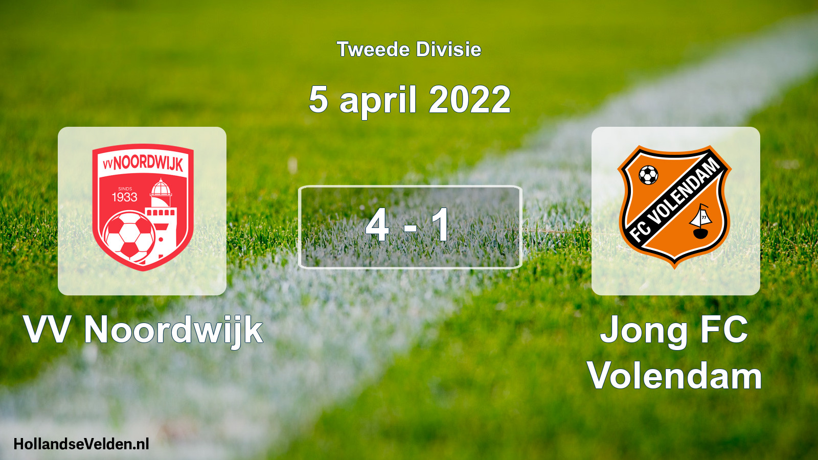Total number of matches played: VV Noordwijk - Jong FC Volendam 4 - 1 (5 April 2022)