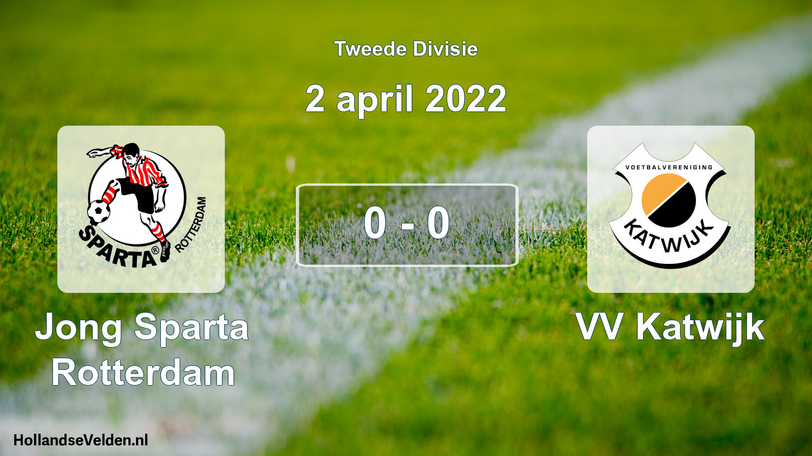 Total number of matches played: Jong Sparta Rotterdam - VV Katwijk 0 - 0 (2 April 2022)