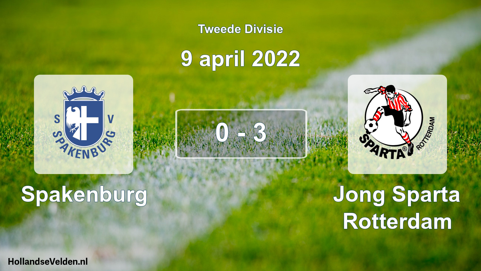 Total number of matches played: Spakenburg - Jong Sparta Rotterdam 0 - 3 (9 April 2022)