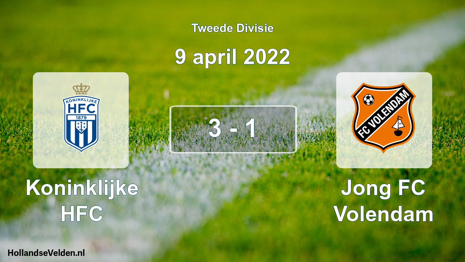 Total number of matches played: Koninklijke HFC - Jong FC Volendam 3 - 1 (9 April 2022)