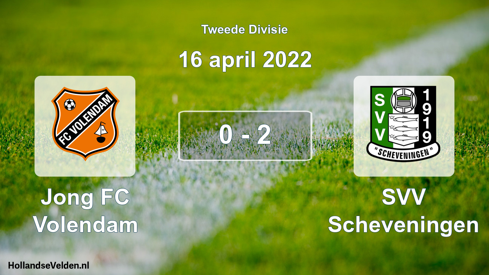 Total number of matches played: Jong FC Volendam - SVV Scheveningen 0 - 2 (16 April 2022)
