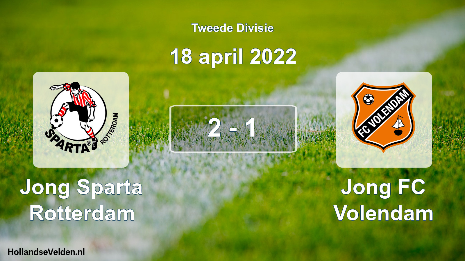 Total number of matches played: Jong Sparta Rotterdam - Jong FC Volendam 2 - 1 (18 April 2022)