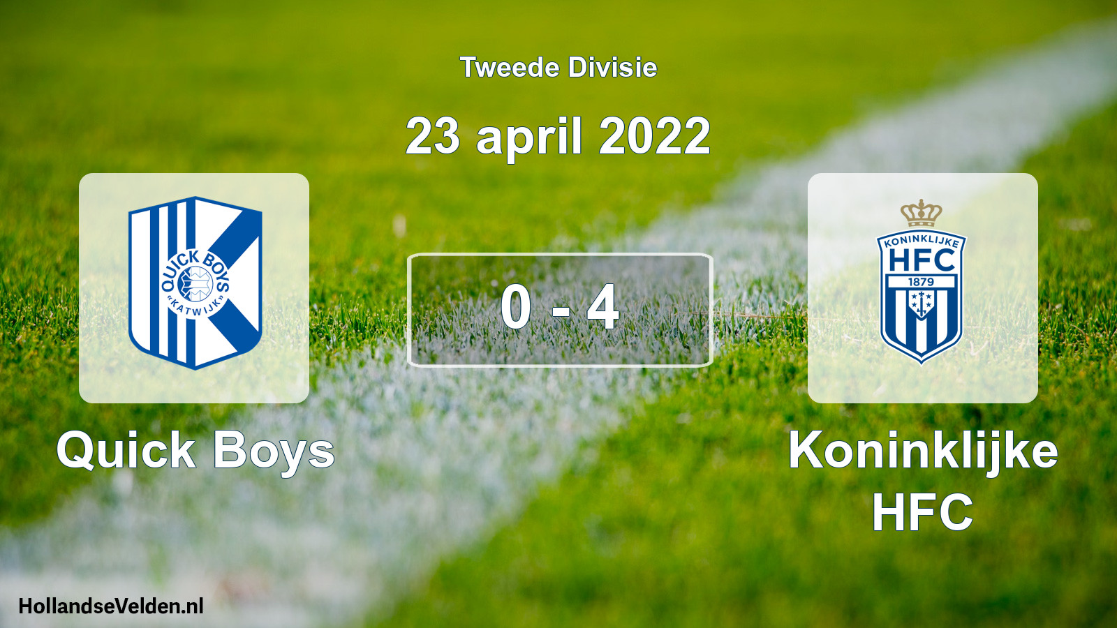 Total number of matches played: Quick Boys - Koninklijke HFC 0 - 4 (23 April 2022)