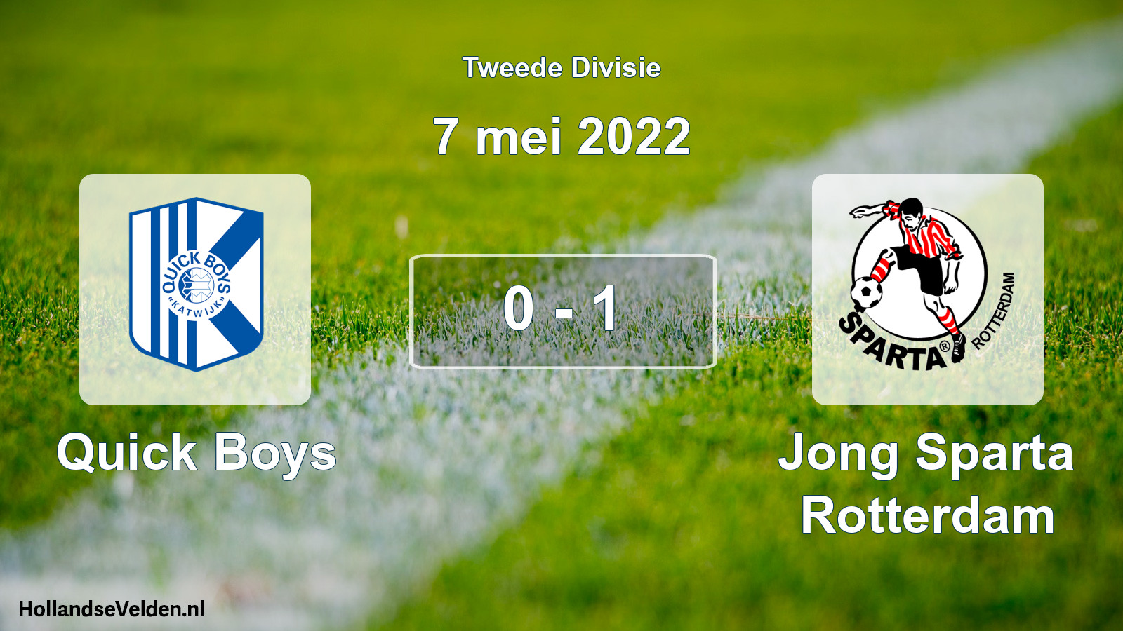 Total number of matches played: Quick Boys - Jong Sparta Rotterdam 0 - 1 (7 May 2022)